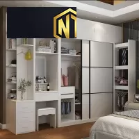 Xưởng Nội Thất Ngọc Thịnh Long Thành - Cần Thơ - Tủ quần áo cánh lùa kết hợp bàn làm việc đẹp , cao cấp & giá rẻ - TQANT39